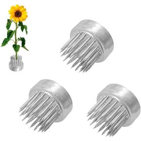 12Pcs Flower Frog 23mm/0.9inch Mini Floral Frog Japanese Ikebana Kenzan Table Numbers Holder Cut Flower Holder Floral Arranger Holder Stainless Steel Pin for Small Ikebana Vase (12Pcs)
