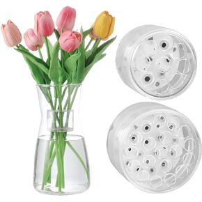 2PCS Spiral Ikebana Stem Holder, Spiral Transparent Flower Arrangement Holder, Spiral Stem Holder for Vases, Bouquet Twister for Flower Arrangements, Transparent Flower Arrangement Holder