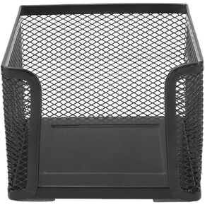 Walfront Note Box, Office Business Metal Mesh Sticky Note Box Note Card Box Desk Shelf Card Holder Case Stand Organizer Desk Stand Decoration for Office Business Use