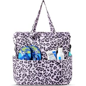 Beach Bags for Women - Large Beach Bag Tote, Beach Tote with Wet Pocket, Waterproof Sandproof with Zipper for Beach