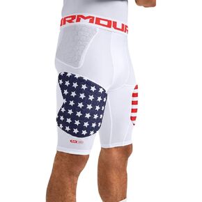 Gameday Armor Pro 5-Pad Without Hard Cap-Americana White, 3XL