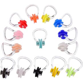14 Pieces Silicone Nose Clip Surfing Nose Plug Waterproof Nose Protector for Swimming and Training (Color Set 1)