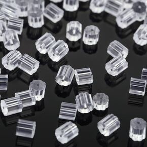 Silicone Earring Backs,100pcs Soft Clear Plastic Earring Backs Replacement Earrings Hoops,Rubber Earring Backs for Studs