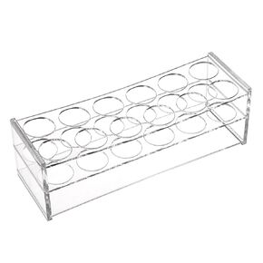 MECCANIXITY 12-Well Acrylic Test Tube Rack Holder Lab Stand 30mm Hole Diameter Clear for Lab Tube 50ml