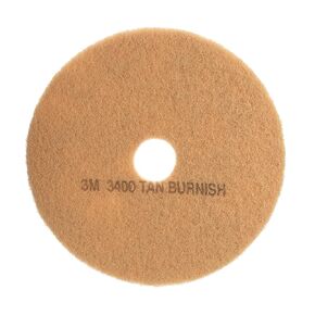 3M Tan Burnish Pad 3400, 17 in