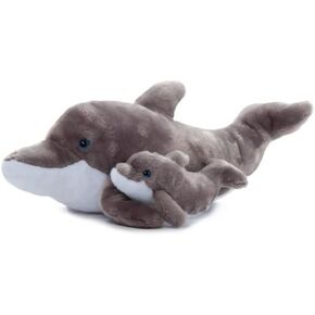 The Petting Zoo Mom and Baby Dolphin Stuffed Animal Plushie, Gifts for Kids, Wild Onez Ocean Animals, Dolphin Plush Toy 20 inches