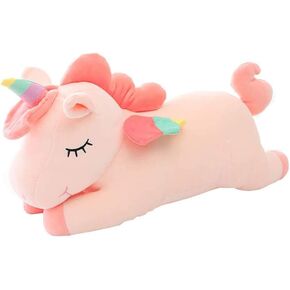 AIXINI Plush Unicorn Stuffed Animal Pillows Toy, 11.8 Inch Cute Soft Colorful Rainbow Unicorn Plushie Gifts for Girls