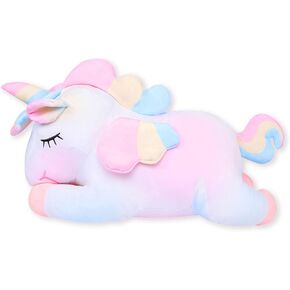 AIXINI Plush Unicorn Stuffed Animal Pillows Toy, 11.8 Inch Cute Soft Colorful Rainbow Unicorn Plushie Gifts for Girls in Kuwait