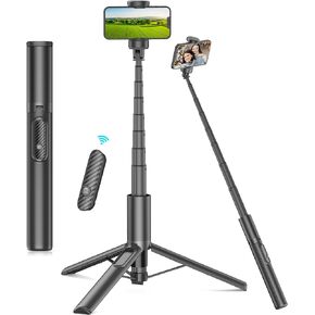 60" Phone Tripod & Selfie Stick with Remote for Cell Phone 4"-7", Portable Smartphone Tripod Stand, Lightweight Travel Tripod for Selfies Video Recording Vlog Compatible with iPhone Android