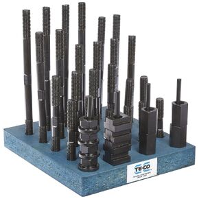 Te-Co 20606 38 Piece T-Nut and Stud Kit, 1/2"-13 Stud x 5/8" Table T-Slot
