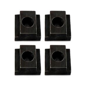 Wulankd T-Slot Nut لمسة نهائية من أكسيد الأسود، 1/2 بوصة - 13 مقاس خيط، 5/8 بوصة حجم فتحة الطاولة، 4 عبوات