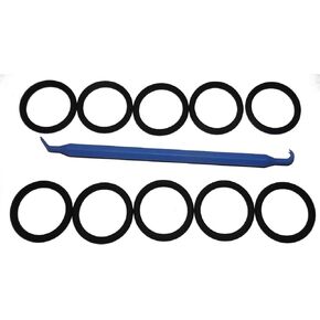 SCUBA Standard 3/4inch NPS K-Valve/DIN Valve Neck Viton 214 O-Ring (10 pcs) [Bonus O-Ring Pick]