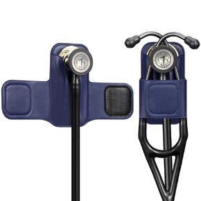 Stethoscope Holder Clip, Premium Leather Stethoscope Hip Holder Lightweight Portable Holster for Physicians, Nurses, EMT, Medical Nursing Students,for 3M Littmann & Most Stethoscope (Rose Gold)
