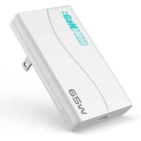 شاحن USB C USB A GaN بقدرة 65 وات، شاحن سريع PD PPS قابل للطي، شاحن حائط صغير بمنفذين لأجهزة MacBook Pro/Air وGalaxy S22/S20 وiPad Pro وiPhone 15/Pro وApple Watch