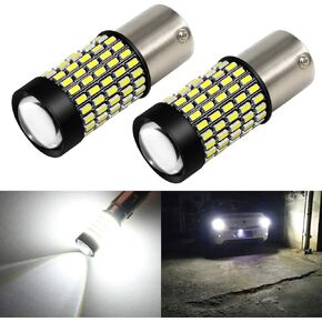 PHINLION 1156 LED Turn Signal Light Bulbs Super Bright 3014 103-SMD BA15S P21W 1156 7506 LED Bulb with Projector for Turn Signal Blinker Lights, Amber Yellow