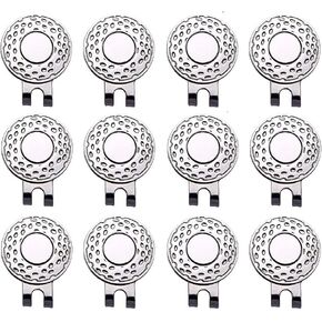 Magnetic Golf Hat Clip Golf Ball Aiming Marker Professional Golf Training Aids Accessories 12 Pieces (Ball Marker Not Included)