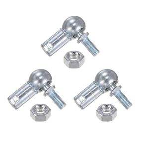 3 Pcs CS13 Angle Ball Joint - [M8 Left Hand Thread] A3 Steel Ball Socket Universal Joints for Automotive, Hinged Door
