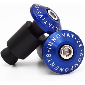 7/8" 22mm Universal Motorcycle CNC Handlebar Grips Bar End Plugs for Kawasaki Suzuki Yamaha Ducati Triuph-Blue