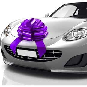 Mifflin-USA Big Car Bow - Metallic Red, 18 Inch - Giant Gift Bow for Birthday, Christmas - Huge Car Décor