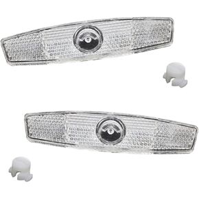 عاكسات تحذير سلامة الدراجة، عاكسات عجلة الدراجة، عاكسات عجلة الدراجة مع أبازيم للدراجات الجبلية على الطرق، ملحقات الركوب الليلي (أبيض) مجموعتان in Kuwait