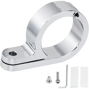 WOWTK 1.25'' Handlebar Mount Clamp, 32mm Highway bar Handlebar Clock Temperature Gauge Mount Clamp universal fits for Harley Touring Road Glide Road King Dyna Sportster Softail etc.