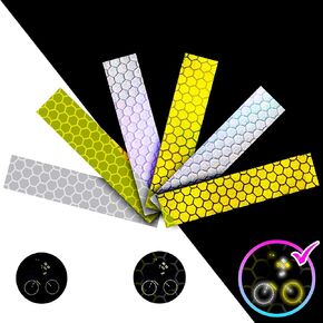 LOOM Reflective Stickers Kit (6pcs Brilliant-Blue)• Nighttime Safety Waterproof Self-Adhesive Decals for Helmets, Skateboard, Bike, Scooter, E-Bike, Motorcycle & Strollers • Bright Colors