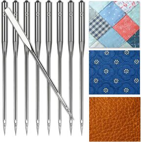 50 Pcs Universal Size 90/14 Sewing Machine Needles, Heavy Duty Sewing Machine Needles for Embroidery Leather Jeans, Compatible with Kind of Home Sewing Machine