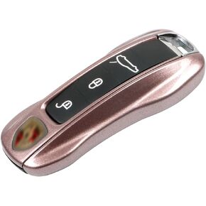 Jaronx Compatible with Porsche Key Fob Cover, Compatible with Porsche Cayenne Panamera Key Fob Cover 2018-2024, Compatible with Porsche Carrera Taycan Key Accessories 2020-2024 (Chalk-New/Light Grey)