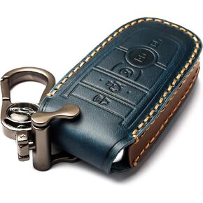 Car Key Fob Cover, Soft Full Protection Key Case Shell Compatible with Ford Smart Key 3 4 5 Buttons Protector (A-Black) …