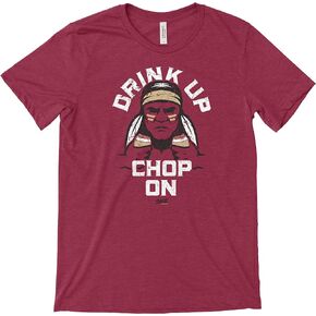 FL State Fans. Drink Up, Chop On Heather Garnet T-Shirt