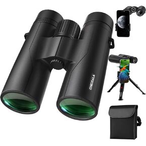 12x42 HD Binoculars for Adults High Powered with Phone Adapter and Tripod, Large View & Super Bright Binoculars - Lightweight Waterproof for Bird Watching, Hunting, Stargazing, Hiking, Travel, Sports