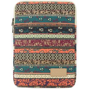 Kinmac 360° Protective Vertical Style Laptop Sleeve Case Bag with Pocket for MacBook Pro 14 inch,iPad Pro 12.9" and 13.5 inch-14 inch Laptop (New Bohemian)