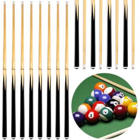 8 Sets Pool Cue Sticks 2 Piece 58 Inch House Bar Billiard Cue Stick Pool Table Stick 12 oz 13 mm Glue on Tips Hardwood Wooden Pool Cues Gift for Adult, Beginner, Thanksgiving, Valentine