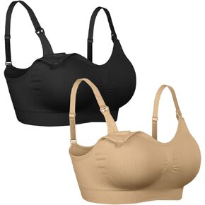 iloveSIA 4Pack Nursing Bra for Breastfeeding Maternity Bra for Pregnancy Seamless Wireless Fit Bra Regular & Plus Size M-4XL
