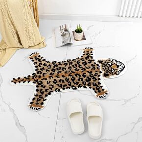 Tiger Shaped Rug Animals Bath Mat Rug Non-Slip Bathroom Door Mat for Bathroom Bedroom Kitchen Cartoon Area Rug for Bathroom Tub Soft Bathmat Home Decor Pink+Brown