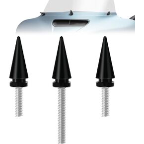 مسامير هدية للدراجات النارية، مسامير سوداء للزجاج الأمامي متوافقة مع Harley Davidson 2014-2024 Touring Street Glide Tri Glide Electra Glide باللون الأسود in Kuwait