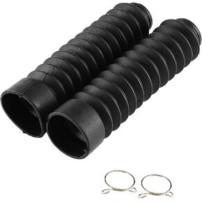 Akozon Motorcycle Fork Cover, 210.5x42mm Motorcycle Front Fork Cover Gaiters Boots Shock Damping Dust Cover For Motorcycle (Black)