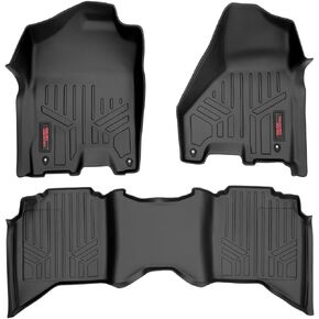 Rough Country Floor Mats for 2012-2018 Ram 1500 | Crew Cab/Mega Cab - M-31213 Black