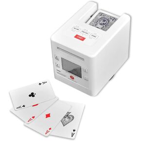 Automatic Card Dealer and Algorithmic Shuffle 2 in 1 Machine, Dealer The Cards in a 360 Rotation，4000mah Battery Life Suitable for UNO, Blackjack, Texas Hold'em Supports up to 12 Players in Saudi Arabia
