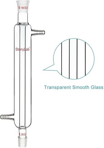 stonylab Liebig Condenser with 19/22 Joint, 200 mm Jacket Length Borosilicate Glass Liebig Condenser Lab Glass Condenser in Saudi Arabia