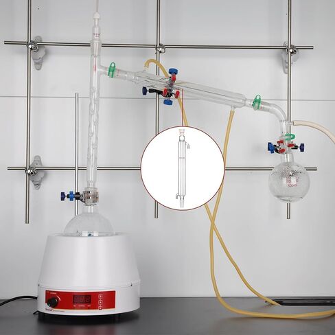 stonylab Liebig Condenser with 19/22 Joint, 200 mm Jacket Length Borosilicate Glass Liebig Condenser Lab Glass Condenser in Saudi Arabia