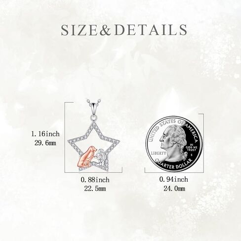 POPLYKE Dog Star/Paw Necklace for Women Sterling Silver Dog Pendant Jewelry Gifts for Girls in Saudi Arabia
