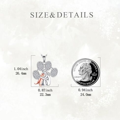POPLYKE Dog Star/Paw Necklace for Women Sterling Silver Dog Pendant Jewelry Gifts for Girls in Saudi Arabia
