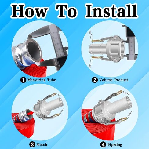 Type C Camlok Fitting 1inch, 2pcs Aluminum Cam and Groove Hose Fittings, Global Camlok Coupling with Female Camlok to a Shank (Hose Barb), Camlok Quick Coupler,for Suction/Discharge Hose of Industria in Saudi Arabia