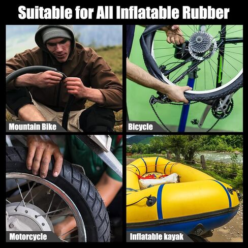 طقم إصلاح رقعة الإطارات الداخلية للدراجة - مجموعة رقع ثقب أنبوب الدراجة الهوائية، 30 قطعة من رقع الفلكنة، رقع بدون لاصق للدراجات النارية BMX وركوب الدراجات الجبلية والدراجات الجبلية in Kuwait