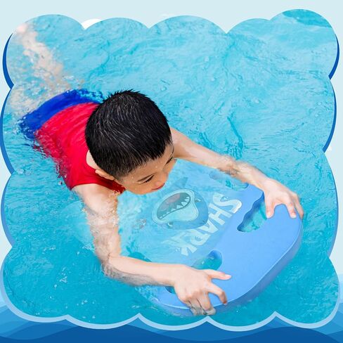 Swim Kickboard Cartoon Shark Swimming Training Kickboard for Kids Training Kickboard with Non Slip Edges and 6 Hole Handles Lightweight EVA Training Boards for Adult Pool Exercise Beach in Saudi Arabia