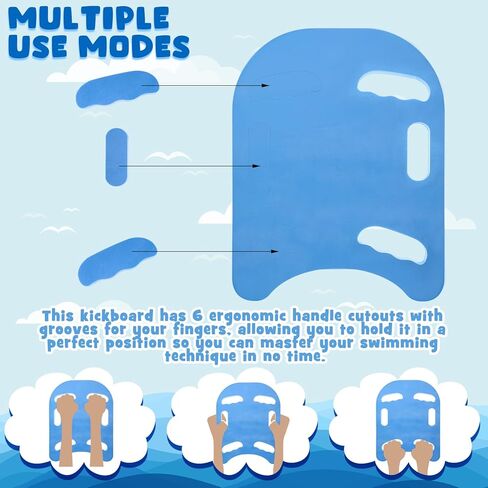 Swim Kickboard Cartoon Shark Swimming Training Kickboard for Kids Training Kickboard with Non Slip Edges and 6 Hole Handles Lightweight EVA Training Boards for Adult Pool Exercise Beach in Kuwait