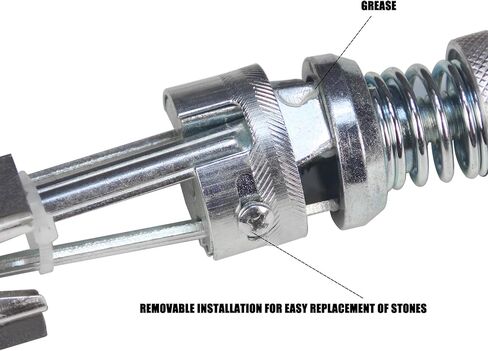محرك اسطوانة هون ديجلايزر 2 بوصة إلى 6-1/2 بوصة قابل للتعديل 4 بوصة شفرة طويلة مع 100 220 400 حجر حصى مكبس اسطوانة شحذ مع علبة سوداء in Kuwait