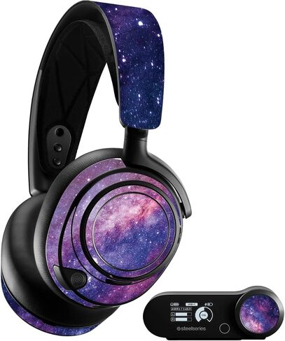 MightySkins Skin Compatible with SteelSeries Arctis Nova Pro - Violet Stars | Protective, Durable, and Unique Vinyl Decal wrap Cover | Easy to Apply, Remove, and Change Styles | Made in The USA in Saudi Arabia