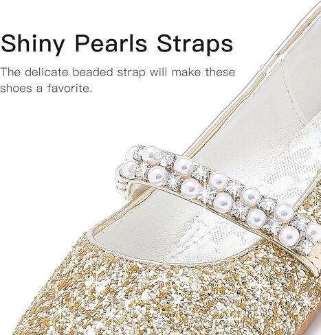 Toddler Girls Dress Shoes Girls Flower Shoes Princess Wedding Party Girls Flats for Little/Big Kids in Saudi Arabia